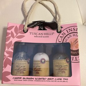 Tuscan Hills Cherry Blossom Scented Body Trio: body wash, lotion & foaming bath